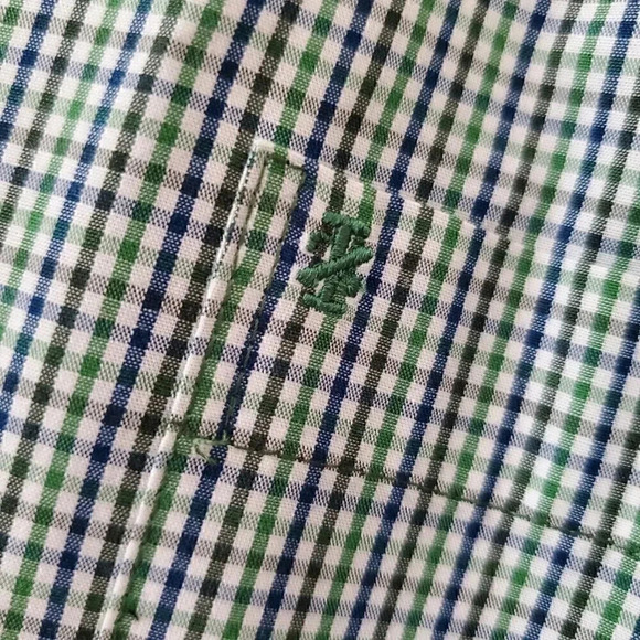 Men's IZOD XL Extra Large Long Sleeve Non-Iron Stretch‎ Button Down Shirt Green - Picture 3 of 12